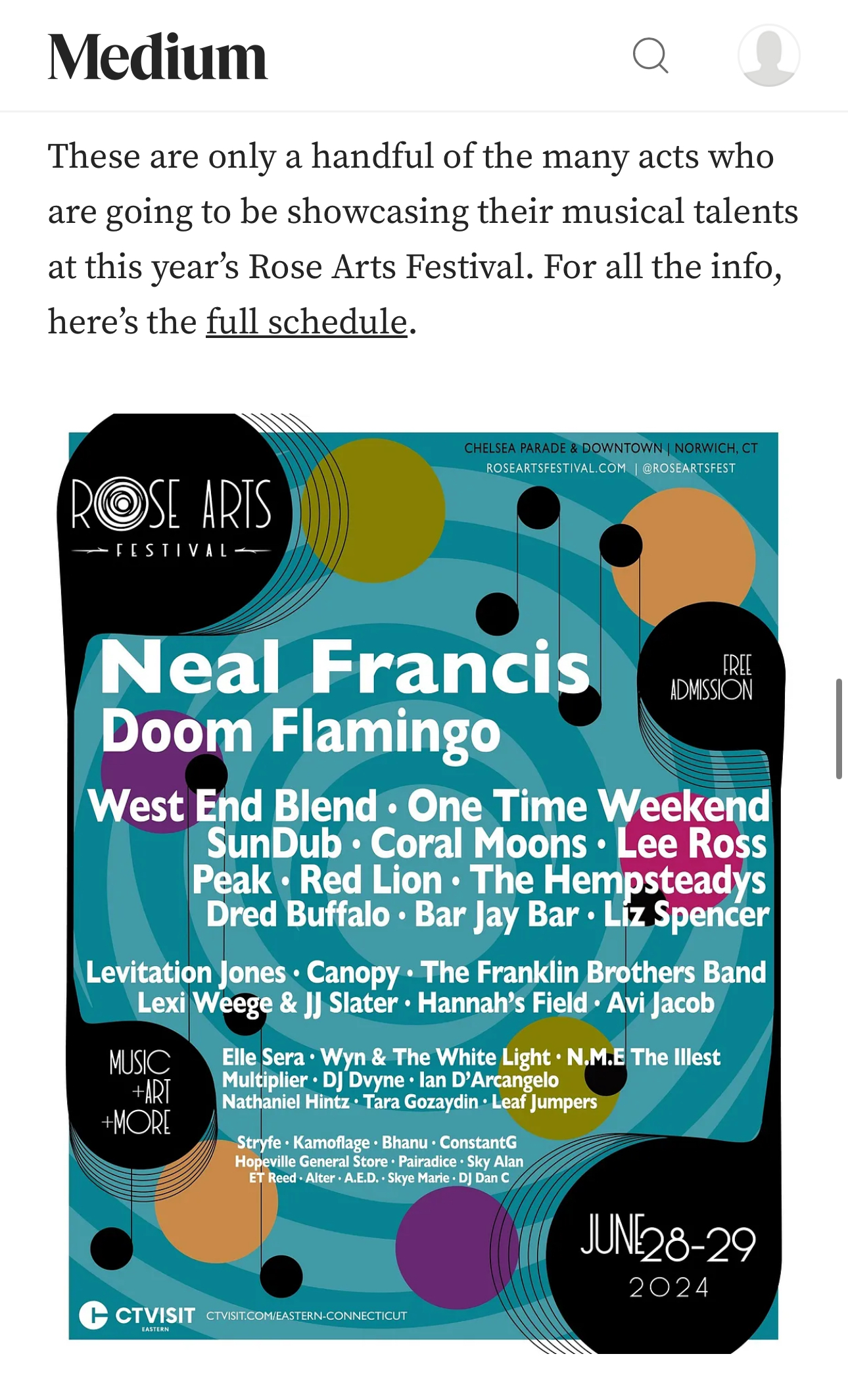 Rose Arts Festival Poster